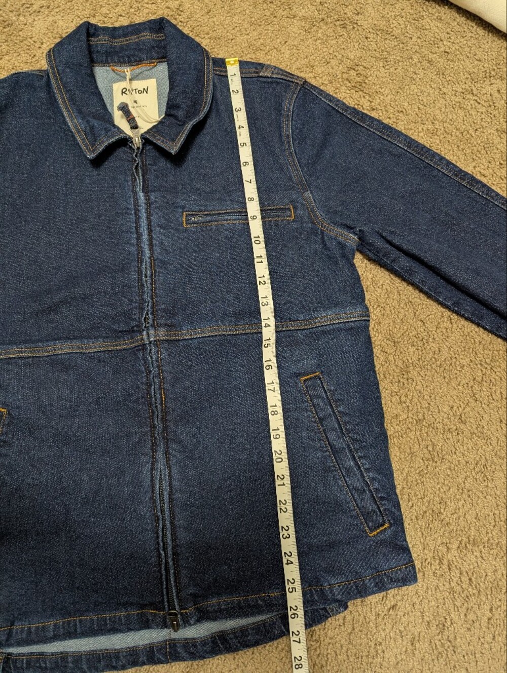 NWT Ripton Sport Utility Jean Jacket Blue Collar - Picture 13 of 14